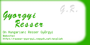 gyorgyi resser business card